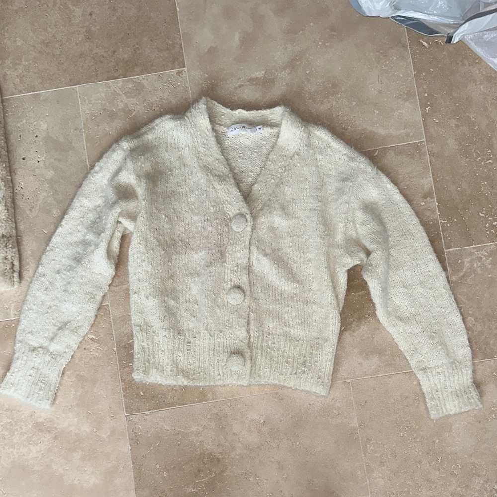 Cozy Cream Button-Up Women's Sweater